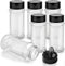 TUZAZO 6 Pcs Spice Bottles Plastic Seasoning Containers, 3 Oz Clear Plastic