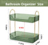 Bathroom Counter Organizer - 2 Tier Countertop Storage for Cosmetics, Skincare, Makeup, Green Vanity Tray, Spice Rack