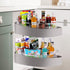Set 4, 10"x 9.5"x 4" 4" 1/8 URALFA Lazy Susan Organizers of Corner Cabinet Organizer, Plastic Transparent Kitchen