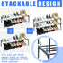 2 17 ''-30 1 Closet Teenyyou Pcs Expandable Shoe Rack '' Adjustable Shoe Shelf Metal Tier Rack Black Stackable