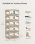 6 ULPC037K01 SONGMICS Shoe Rack, Shoe Organizer, Shelves, Shoe Storage, Narrow Shoe Shelf, Open Shelf for Entryway