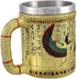 Egyptian Theme Golden Winged Isis Motherhood and Magic Goddess Beer Stein, Great Gift for Ancient Egyptian Culture