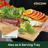 2418 Kikcoin Bamboo Cutting Boards for Kitchen, Wooden Healthy Cutting Boards for Charcuterie, Vegetables, Cheese