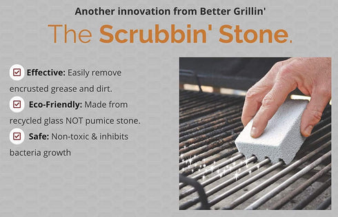 Better Grillin Scrubbin Stone Grill Cleaning Brick Block | Griddle Stone | Grill Stone Cleaning Block | Barbecue Grill