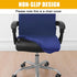 smiry Stretch Computer Office Chair Covers, Soft Fit Universal Desk Rotating Chair Slipcovers, Removable Washable Anti-Dust Spandex Chair Protector Cover with Zipper, Navy by smiry