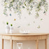 Hanging Vine Floral Window Clings - PVC Double-Sided Flower Leaf Anti-Collision Removable Decals for Home Party Shop