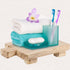 Counter Honeydak Wood Pedestal Riser Tray Soap Dispenser Stand for Kitchen Sink Wooden Holder for Bottles Plant Makeup