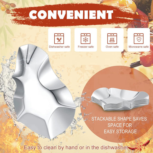 Set 24 Honeydak of Stainless Steel Grillable Oyster Shells Reusable for Baked Grilled Shells for Cooking Silver Kitchen