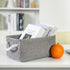 TheWarmHome Storage Bins for Shelves - 11.8x7.9x5.2 inch Grey Fabric Storage Baskets for Organizing