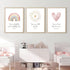 Pennclys 3 12x16 Inch Boho Nursery Wall Art Pieces Bible Verse Nursery Art Christian Girls Nursery Wall Art Heart