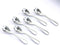 Knork Stainless Steel Demitasse Spoon Set of 6, Shiny Gloss Silver, Tiny Specialty Spoons