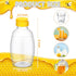 24 (16oz) Pcs Clear Plastic Honey Bottles Plastic Skep Style Jar Honey Squeeze Bottle Empty Refillable Honey Dispenser