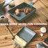 Tamagoyaki Pan, Square Japanese Omelette Pan, Non-Stick Egg Roll Pan with Wood Handle & Silicone Brush