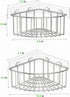 2-Pack SUS304 SMARTAKE Corner Shower Caddy Deep Basket Design, Stainless Steel, Wall Mounted Bathroom Shelf