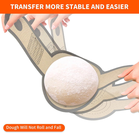 Silicone Bread Sling for Dutch Oven - 2 PCS Non Stick Reusable Baking Mat with Long Handles