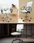 Office Chair Cover, Eucalyptus Leaves Spring Summer Plant, Universal Elastic Stretchable Rotating Chair Slipcover,