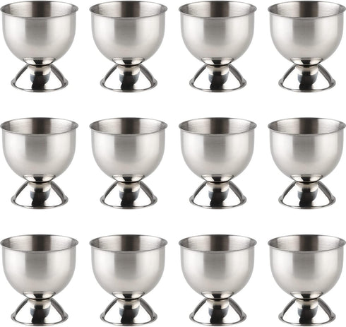 Leegg Egg Holder Cup Set of 12 Egg Cups for Soft & Hard