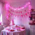 JMEXSUSS 4 Pack 50 LED Pink Fairy Lights, 16.1ft Battery Operated Waterproof String Lights for Decorations