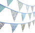 10M Triangle Bunting Banner, 36 Pcs Cotton Flags for Birthday Party, Wedding, Baby Shower, Blue