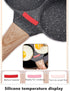 HUPECHAM 4-Cup Egg Pan With Lid Nonstick, and Healthy Granite Egg Frying Pan, Versatile Breakfast Skillet for Eggs