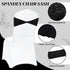Pack 10 VDS of PCS | Black | Spandex Chair Sashes Bows Without Buckle | Stretch Elastic Banquet Universal Folding Chair
