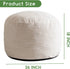 26 18 HIGOGOGO Round Stuffed Pouf Ottoman, Corduroy Poufs with Foam Chunk Filling, Corduroy Pouf Foot Stool Storage