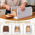 Fanlory Bread Slicer,Adjustable Thickness And Width Guide Bread Slicer, Foldable and Compact Bread Slicing for Homemade