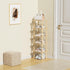 Bamboo Shoe Rack, Vertical Narrow Shoe Rack for Small Spaces, Space Saving Storage for Front Door Entrance, Closet,