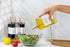 Set 2 Molimoli Olive Oil Dispenser Bottle for Kitchen, Automatic Pourer, Glass Thin Bottle Dispenser for Kitchen, Olive