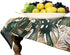 JanJCurt Summer 60x90in Tropical Palm Leaves Tablecloth, Hawaii Golden Green Tropical Leaves Botanical Table Cover