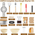 KOSBON 24 34oz 9" 10" PCS Sourdough Starter Kit w/ Sourdough Starter Jar, Sourdough Bread Baking Supplies Round & Oval