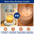 Dimmer, Electric Candle Warmer Lamp with Colorful Diamond Lampshade, Metal Wax Melting Lattern with Timer