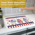 4th of July Drying Mat for Kitchen Counter, 18 x 24 in - Patriotic Gnomes Microfiber Dish Drainer Pad for Holiday Decor