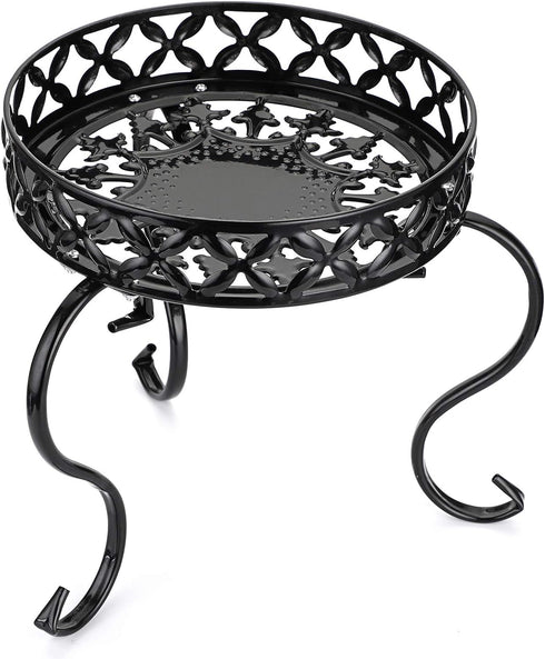 OwnMy Metal Round Plant Stand Indoor Outdoor Iron Flower Pot Holder, Heavy Duty Plant Stand Display Potted Rack
