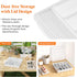 Lifewit Silverware Organizer with Lid, Covered Utensil Tray for Kitchen Drawer and Countertop, Plastic Cutlery and Flatware Storage Box for Spoons Forks Knives Holder Case, 6 Compartments, White by Lifewit
