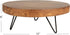 Rustic Paulownia Wood Pedestal Stand - Dark Brown