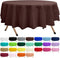 dinexlence 2 Pack Brown Premium Plastic Tablecloth Round 84 Inches Reusable Coffee Brown