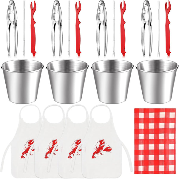 Mepase 21 Pcs Seafood Tools Set Nut Cracker Set Crab Crackers, Crab
