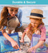 Hiflyer 2 Pack Seashell Mesh Bags with Zipper, Shell Bag for Sand Toys Mesh Bag for Toys, Beach Must Haves for Kids