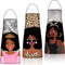 3 Pieces African American Women Aprons, Waterproof Adjustable Black Girl Art Bibs for Cooking, Baking