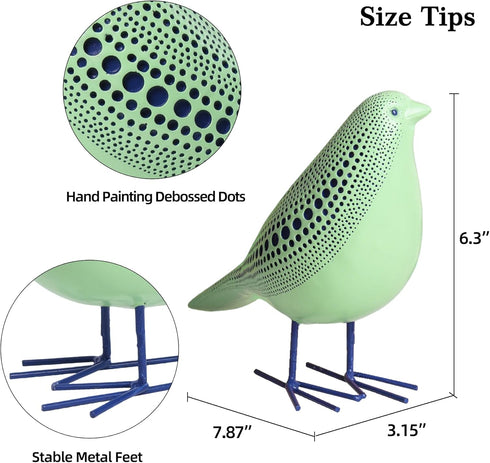 Quoowiit Bird Figurine, Modern Sculpture and Statues for Home Decor, Animal Statues for Bookshelf, Table, Entryway