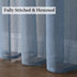 MIULEE Dusty Blue Linen Textured Sheer Curtains, 84 Inches Long, 2 Panels for Bedroom Living Room