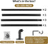 Industrial Curtain Rods for Windows, Blackout Wrap Around Curtain Rod, 48 to 84 Inches, 7/8 Inch Diameter