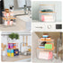 2 Pack, Trash Bag Holder Dispenser Garbage Bag Dispenser with Bamboo Lid & Handles, Stackable Clear Trash Bag Organizer