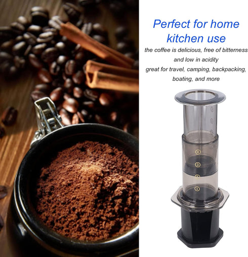 Topyond Coffee Machine, Portable Maker for Camping & Travel, Easy to Clean, 4 Cup Capacity