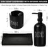 Set 3 1 Countertop Dish Soap Dispenser for Kitchen, Glass Dish Soap Dispenser with Sponge Holder, Black Dispenser
