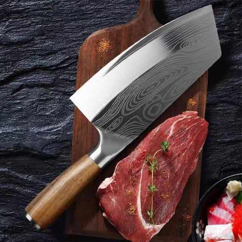 MUDHEN Cleaver Knife, 7" Vegetable Cleaver, Superior Class Stainless Steel Kitchen Knife with Gift Box