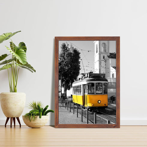 19.7x27.6 Artwork1 Pack LaVie Home Picture Frame Brown, Puzzles Frame for Wall Decoration, Classic Brown Minimalist