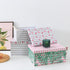 SLPR Decorative Cardboard Storage Boxes with Lids - Set of 3: Pink Flamingo Paperboard Nesting Gift Boxes, Palm Leaves