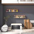 VAEHOLD Adhesive Acrylic Spice Rack with Nano Double Sided Tape, Wall Mount Organizer for Kitchen Cabinet Door - 2 Pack